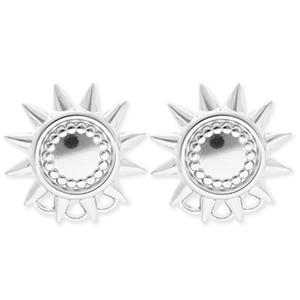 BY31&reg; Zubeh&ouml;r aus Stainless Steel - Rostfreiem Stahl Ohrringe&nbsp;/&nbsp;Ohrstecker Sun with 3 Loops Silver