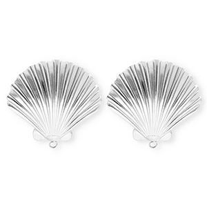 BY31&reg; Zubeh&ouml;r aus Stainless Steel - Rostfreiem Stahl Ohrringe&nbsp;/&nbsp;Ohrstecker Shell with Loop Silver