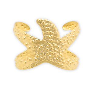 Stainless Steel - Rostfrei Stahl Armb&auml;nder Bangle Starfish Gold