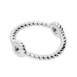 Zubeh&ouml;r aus Stainless Steel - Rostfreiem Stahl Ring mit 2 &Ouml;sen 13 mm Silver