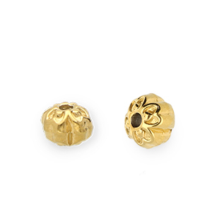 Perlen aus Stainless Steel - Rostfreiem Stahl Flower Gold