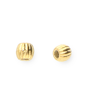 Perlen aus Stainless Steel - Rostfreiem Stahl 3 mm Gold
