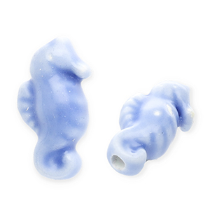 Keramik Perlen Seahorse Blue