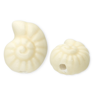 Keramik Perlen Shell White