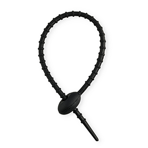 Farbiges Zubeh&ouml;r Zierkabelbinder aus Silikon Black
