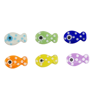 Keramik Perlen Fish Multicolour