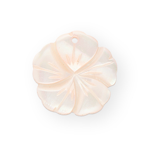 Anh&auml;nger Muschel Flower Peach pink