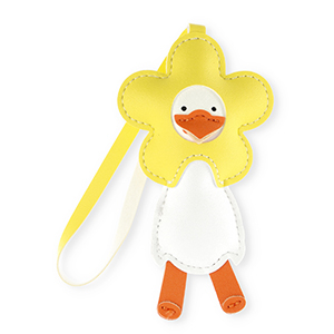 Statement-Anh&auml;nger Goose with Flower Yellow-white-orange