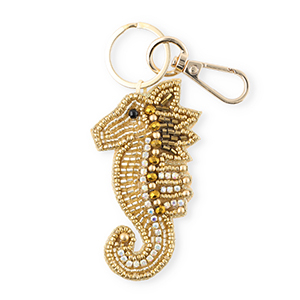 Schl&uuml;sselanh&auml;nger Seahorse Gold-antique gold-bronze