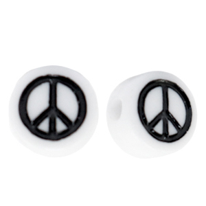 Acryl Buchstaben peace White-black