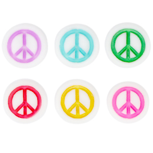 Acryl Buchstaben peace Multicolour-white