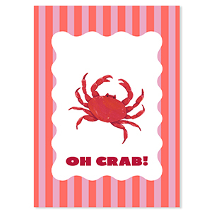BY31&reg; Karten f&uuml;r Schmuck "Oh crab!" Red-pink-white