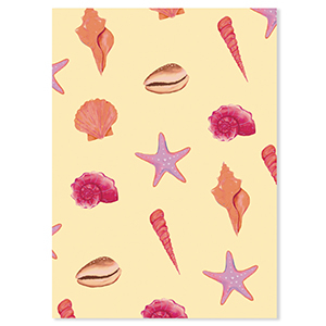 BY31&reg; Karten f&uuml;r Schmuck Sea Life Yellow-pink-purple