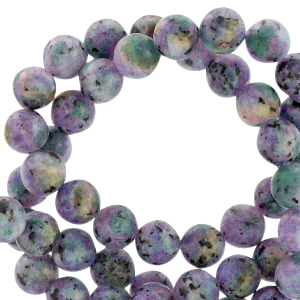 Perle Halb Edelstein rund 8mm Matt Reef green