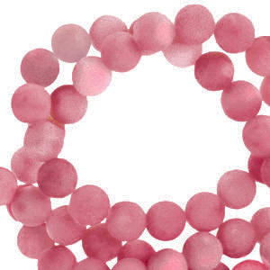 Naturstein Perlen Quarz 8mm matt Wineberry red