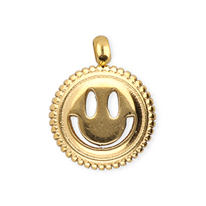 BY31&reg; Anh&auml;nger aus Stainless Steel - Rostfreiem Stahl Smiley Gold