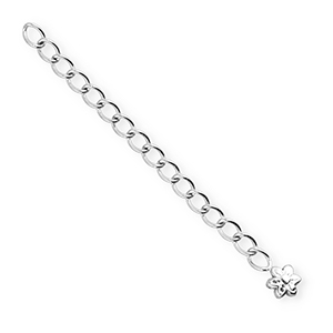 BY31&reg; Zubeh&ouml;r aus Stainless Steel - Rostfreiem Stahl Verl&auml;ngerungsketten Set Flower Silver