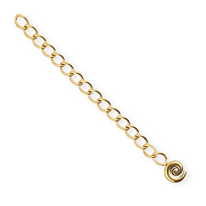 BY31&reg; Zubeh&ouml;r aus Stainless Steel - Rostfreiem Stahl Verl&auml;ngerungsketten Set Spiral Gold