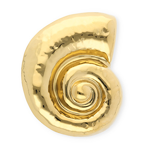 Statement Broschen aus Stainless Steel - Rostfreiem Stahl Snail Gold