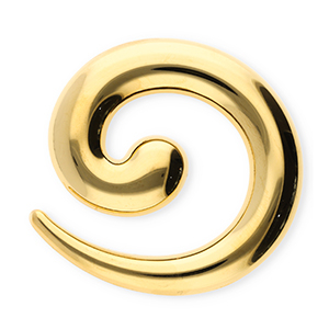 Statement Broschen aus Stainless Steel - Rostfreiem Stahl Spiral Gold