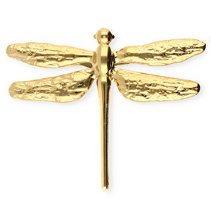 Statement Broschen aus Stainless Steel - Rostfreiem Stahl Dragonfly Gold