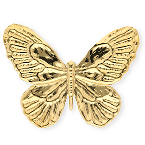 Statement Broschen aus Stainless Steel - Rostfreiem Stahl Butterfly Gold