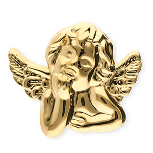 Statement Broschen aus Stainless Steel - Rostfreiem Stahl Angel Gold
