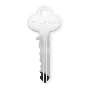 Statement Broschen aus Stainless Steel - Rostfreiem Stahl Key ''Key to my heart'' Silver