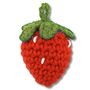 Geh&auml;kelten Strawberry Red-green