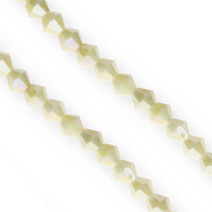 Facetten Top Glas Perlen Bicone 6&nbsp;mm Lime-AB coating