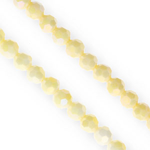 Facetten Top Glas Perlen Round 6&nbsp;mm Yellow-AB coating
