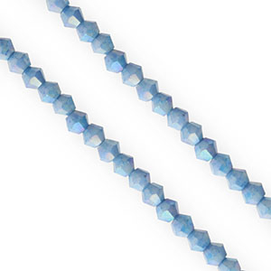 Facetten Top Glas Perlen Bicone 4&nbsp;mm Dark blue-AB coating