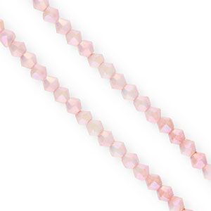 Facetten Top Glas Perlen Bicone 4&nbsp;mm Light pink-AB coating