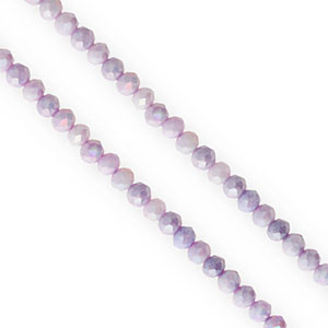 Facetten Top Glas Perlen 4x3 mm Rondellen Purple-AB coating