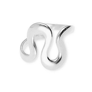 Stainless Steel - Rostfrei Stahl Ringe Wavy Silver
