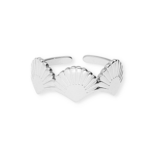 Stainless Steel - Rostfrei Stahl Ringe Shells Silver