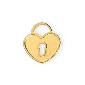 Anh&auml;nger aus Stainless Steel - Rostfreiem Stahl Heart Gold