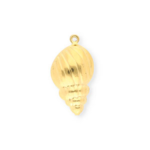 Anh&auml;nger aus Stainless Steel - Rostfreiem Stahl Shell Gold