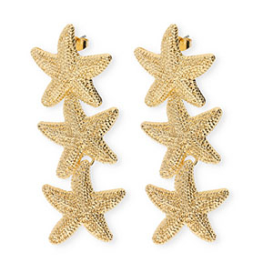 Musthave Ohrringe&nbsp;/&nbsp;Ohrstecker Starfish mit Rostfrei Stahl-Stecker Gold
