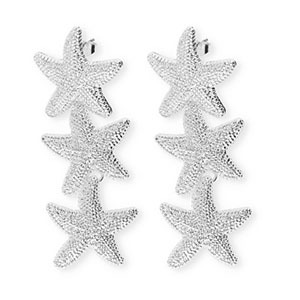 Musthave Ohrringe&nbsp;/&nbsp;Ohrstecker Starfish mit Rostfrei Stahl-Stecker Silver