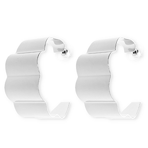 Statement-Ohrringe&nbsp;/&nbsp;Ohrstecker mit Rostfrei Stahl-Stecker Silver