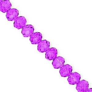 Facetten Top Glas Perlen 8x6&nbsp;mm Rondellen Grape purple