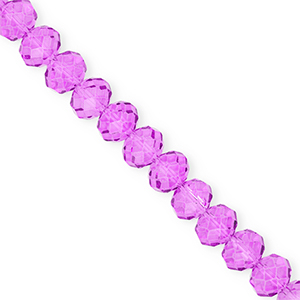 Facetten Top Glas Perlen 8x6&nbsp;mm Rondellen Purple