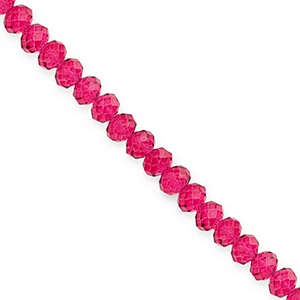Facetten Top Glas Perlen 6x5&nbsp;mm Rondellen Cherry pink
