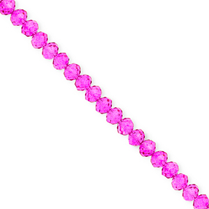 Facetten Top Glas Perlen 4x3&nbsp;mm Rondellen Fuchsia pink