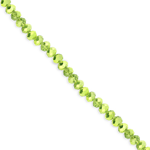 Facetten Top Glas Perlen 3x2&nbsp;mm Rondellen Green-pearl shine coating