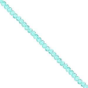 Facetten Top Glas Perlen 3x2&nbsp;mm Rondellen Turquoise green