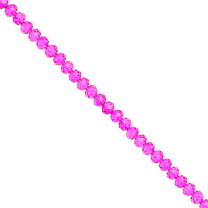 Facetten Top Glas Perlen 3x2&nbsp;mm Rondellen Fuchsia pink