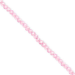 Facetten Top Glas Perlen 3x2&nbsp;mm Rondellen Light pink