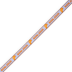 BY31&reg; Schmucktextband "Bonjour" Lavender blue-orange-brown